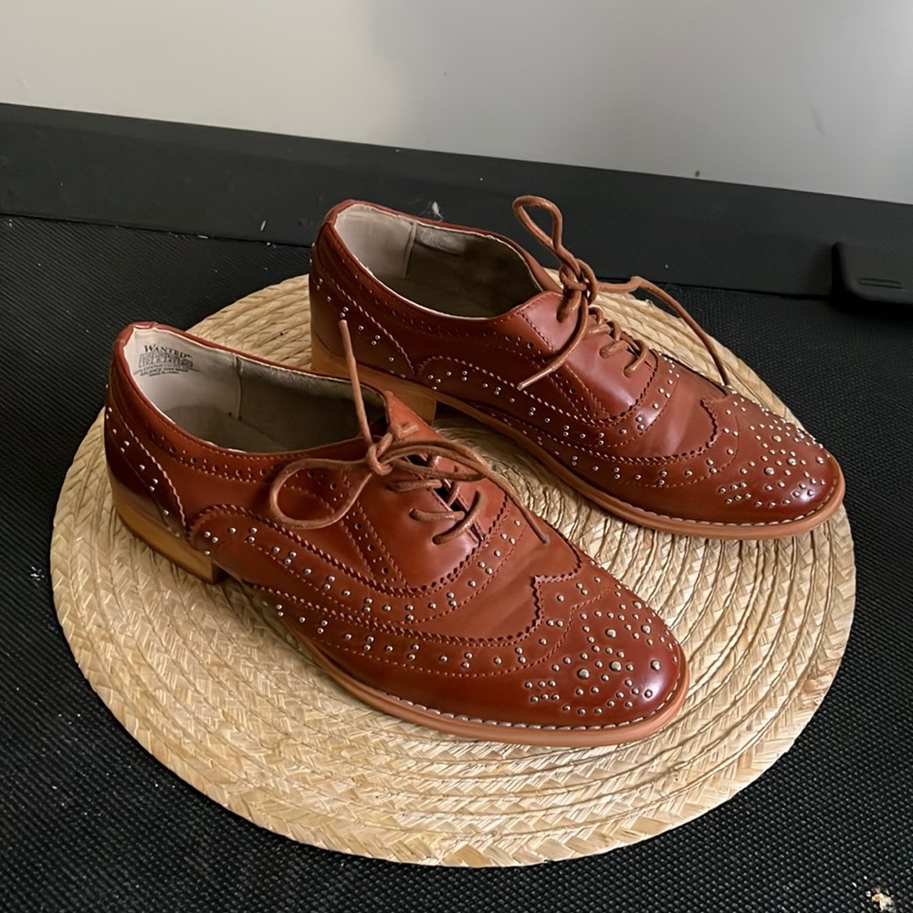 Wanted Oxford Studs Detailing Lace Up Loafer Size 10
